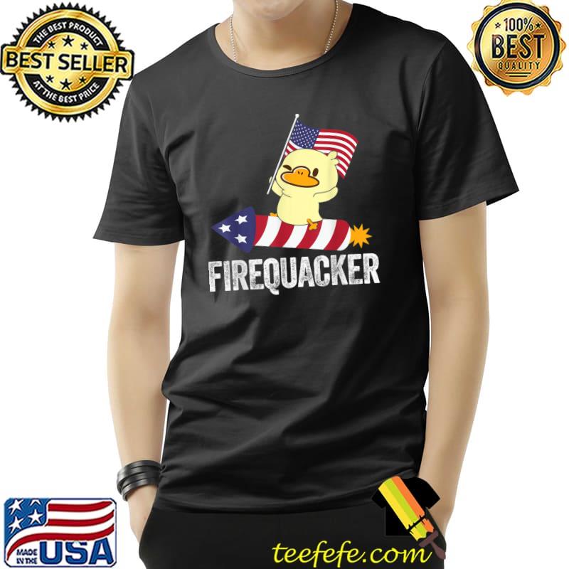 FIREQUACKER Kids 4th of July duck fireworks party men women T-Shirt Unisex FIREQUACKER Kids 4th of July duck fireworks party men women T-Shirt Unisex