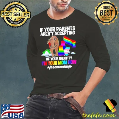 Free mom hugs proud mama bear lgbt gay pride lgbtq parade shirt