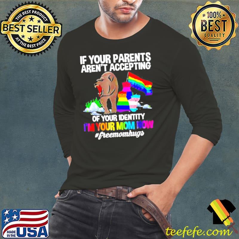 Free mom hugs proud mama bear lgbt gay pride lgbtq parade shirt
