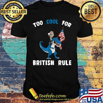 George Washington Cool For British Rule 4th of July T-Rex T-Shirt