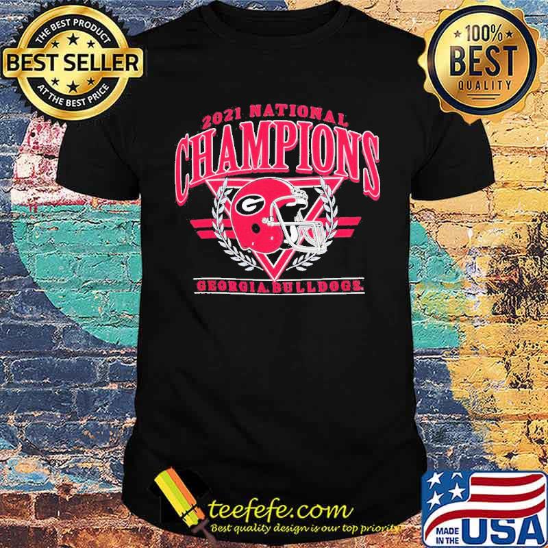 Georgia Bulldogs champion college Football playoff 2021 national champions helmet shirt