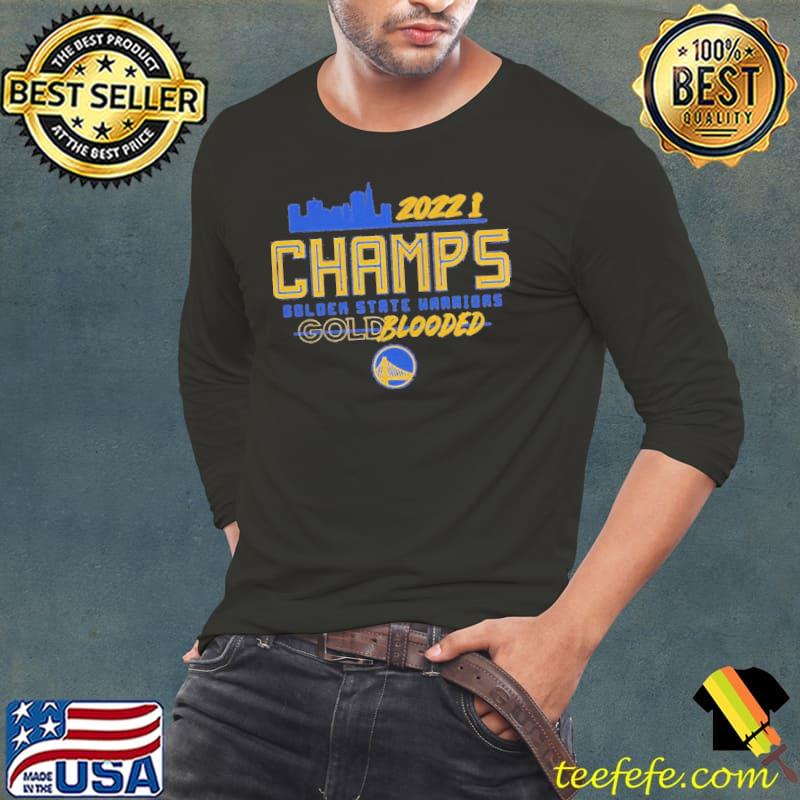 Gold blooded golden state warriors 2022 NBA finals champions city s Long Sleeve Tee Gold blooded golden state warriors 2022 NBA finals champions city s Long Sleeve Tee