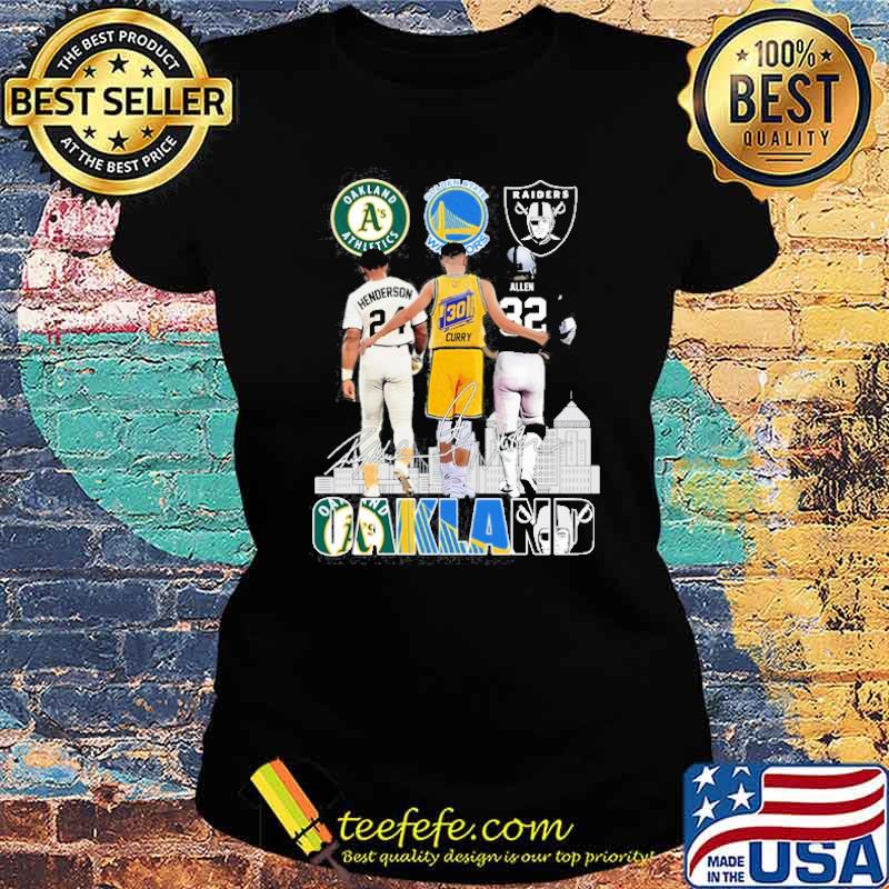 Golden State Warriors Oakland Athletics Raiders Shirt Ladies tee Golden State Warriors Oakland Athletics Raiders Shirt Ladies tee