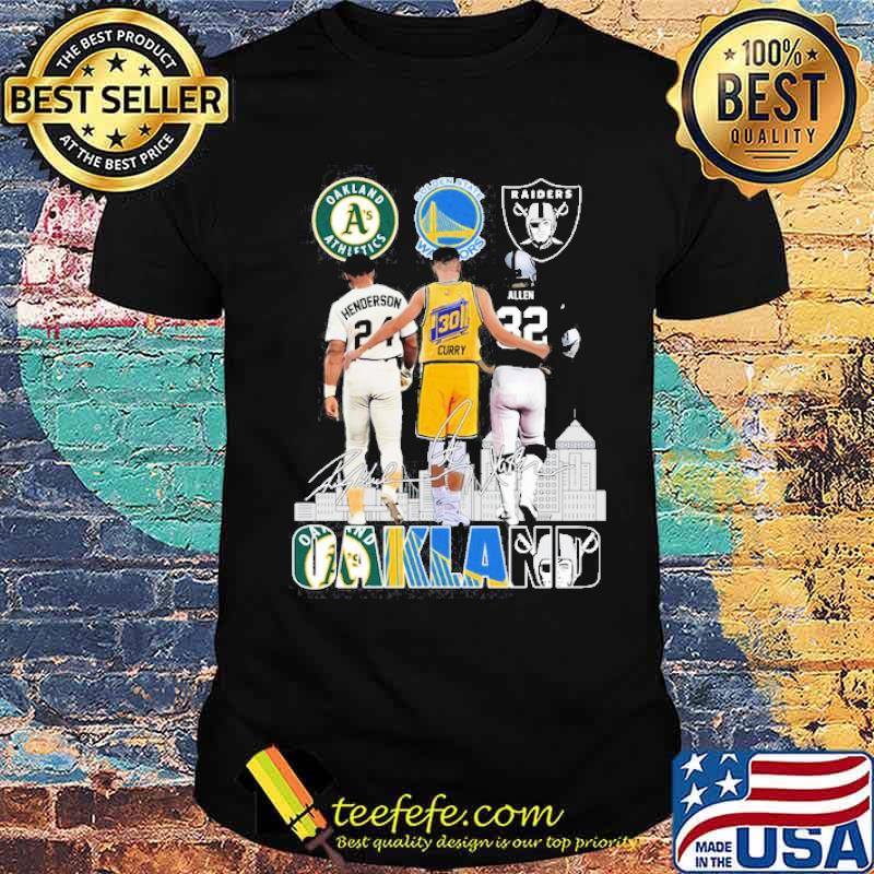 Official oakland athletics henderson golden state warriors curry raiders  allen shirt, hoodie, sweater, long sleeve and tank top