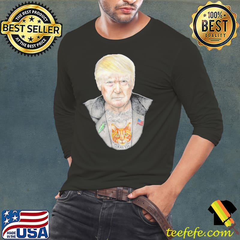 Grab' em Trump maga make American great again retro vintage s Long Sleeve Tee Grab' em Trump maga make American great again retro vintage s Long Sleeve Tee