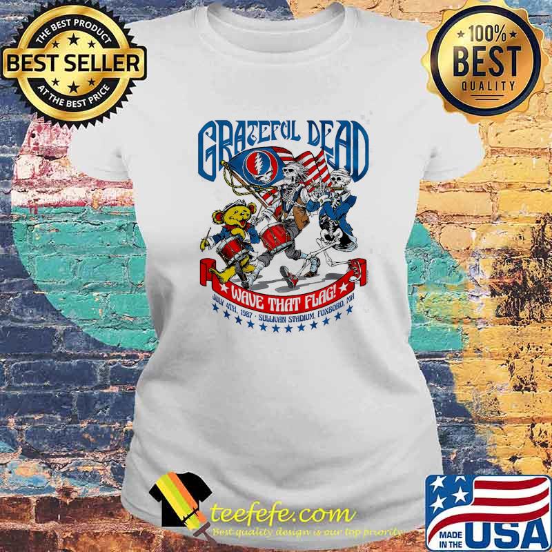 Grateful dead wave than flag sullivan stadium skeletons s Laides tee Grateful dead wave than flag sullivan stadium skeletons s Laides tee