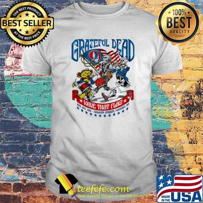 Grateful dead wave than flag sullivan stadium skeletons shirt