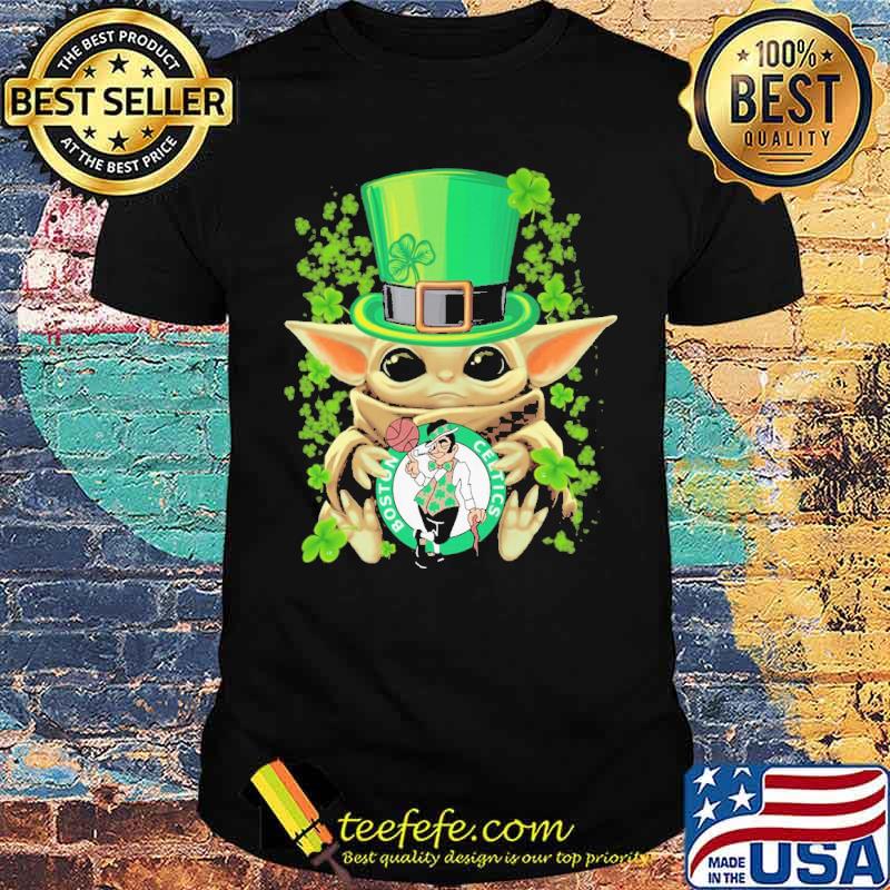 Happy Partick's Baby Yoda Boston Celtics Shirt