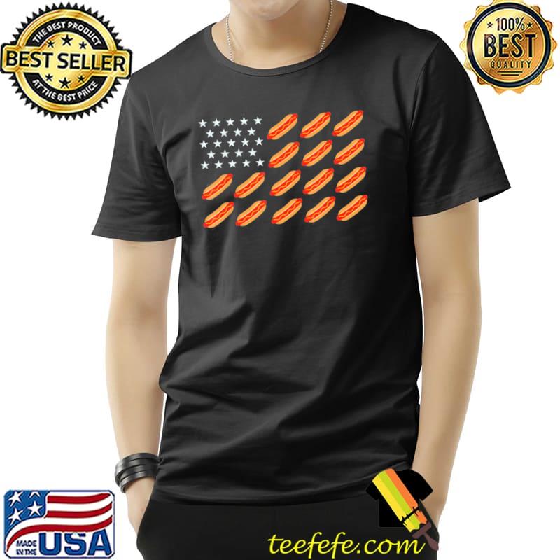 Hot dog American flag 4th of july patriotic party usa shirt