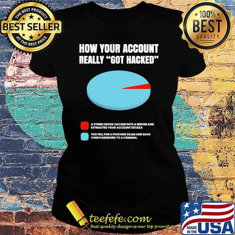 How your account really got hacked s Ladies tee How your account really got hacked s Ladies tee