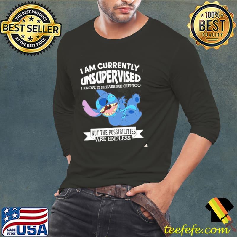 I am currently unsupervised stitch graphic s Long Sleeve Tee I am currently unsupervised stitch graphic s Long Sleeve Tee