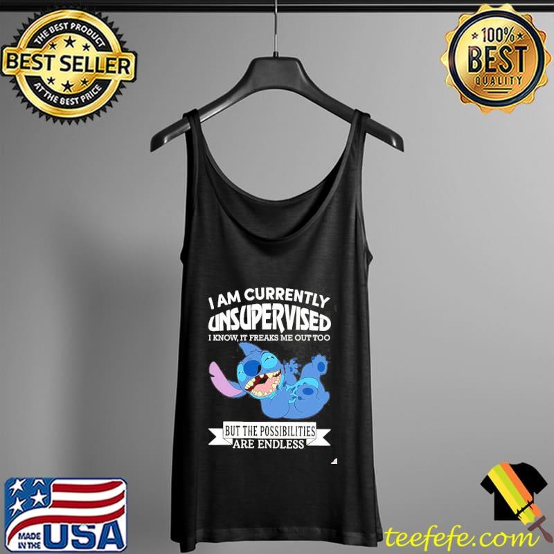 I am currently unsupervised stitch graphic s Tank Top I am currently unsupervised stitch graphic s Tank Top