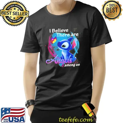I believe there are angels among us stitch shirt
