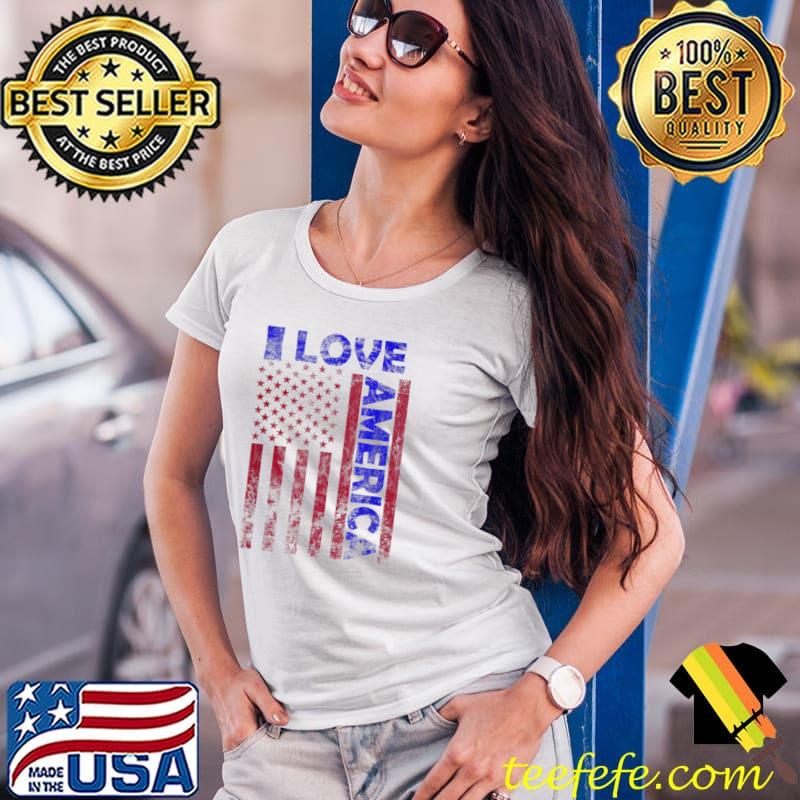 I love America usa flag 4th july independence day usa s Ladies Tee I love America usa flag 4th july independence day usa s Ladies Tee