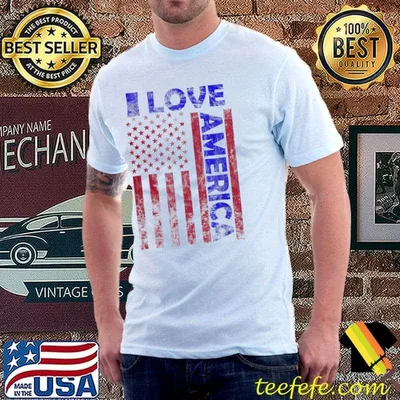I love America usa flag 4th july independence day usa shirt