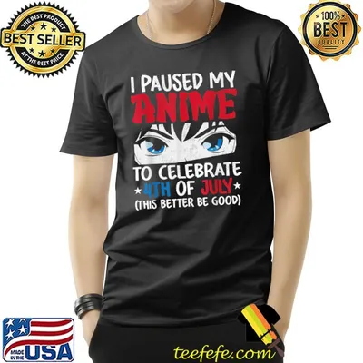 I Paused My Anime To Celebrate 4th Of July Funny 4th Of July T-Shirt
