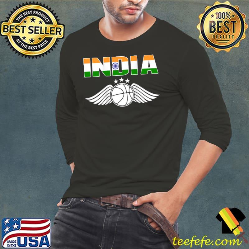India Basketball Lovers Jersey - Indian Flag Summer Sports T-Shirt Long Sleeve Tee India Basketball Lovers Jersey - Indian Flag Summer Sports T-Shirt Long Sleeve Tee