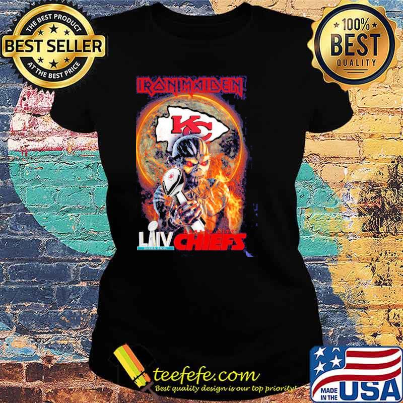 Iron maiden and laiv super bowl Kansas city Chiefs s Ladies tee Iron maiden and laiv super bowl Kansas city Chiefs s Ladies tee