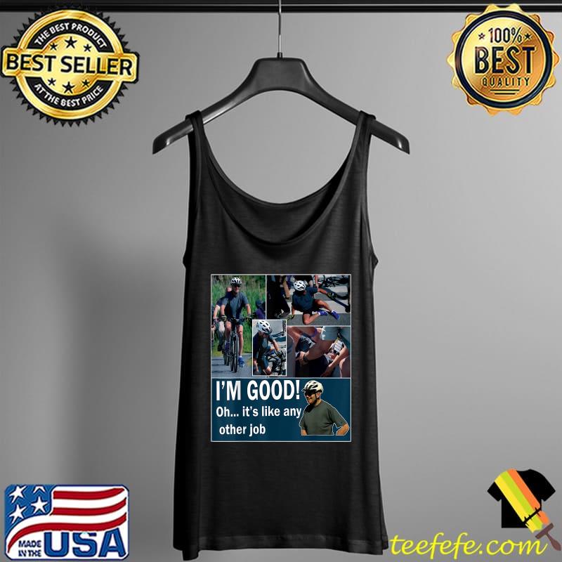 Joe biden falling off bicycle , biden bike meme T-Shirt Tank Top Joe biden falling off bicycle , biden bike meme T-Shirt Tank Top