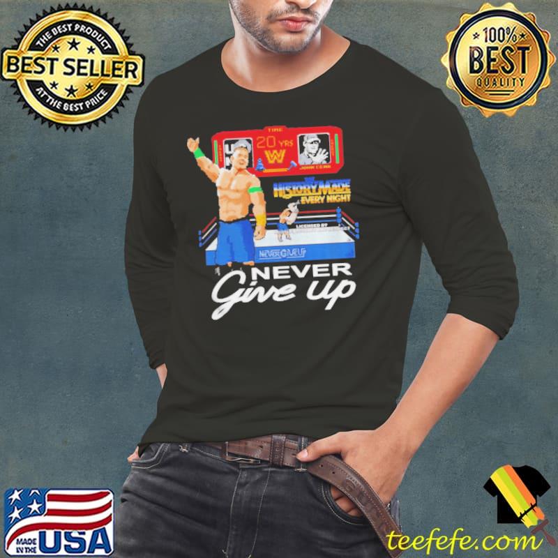 John cena 20 years never give up s Long Sleeve Tee John cena 20 years never give up s Long Sleeve Tee
