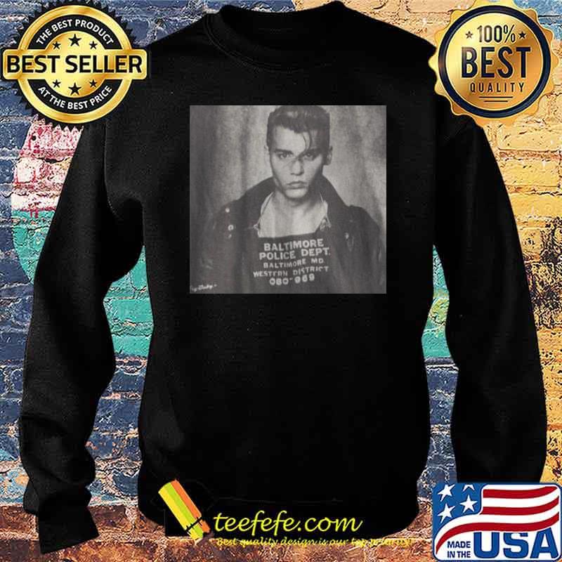 Johnny depp shot retro poster style baltimore police dept s Sweater Johnny depp shot retro poster style baltimore police dept s Sweater