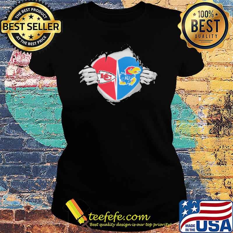 Kansas Chiefs jayhawks Football basketball s Ladies tee Kansas Chiefs jayhawks Football basketball s Ladies tee