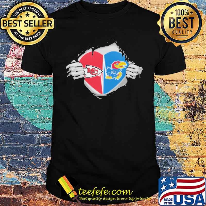 Kansas Chiefs jayhawks Football basketball shirt Kansas Chiefs jayhawks Football basketball shirt