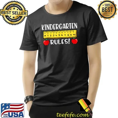 Kindergarten Rules Back To School Kinder Teacher Student T-Shirt