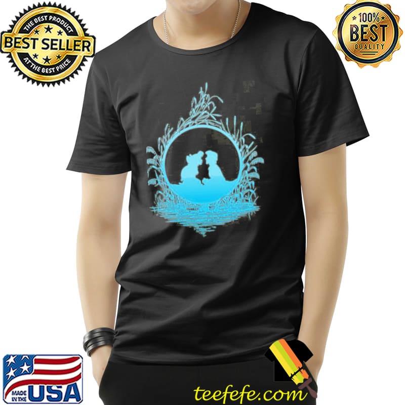 Kiss the girl the little mermaid blue art shirt