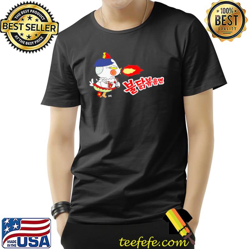 Korean spicy chicken ramen iconic cult design shirt