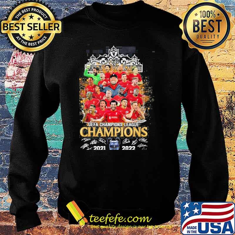 Liverpool Football club uefa champions league champions 20212022 signed s Sweater Liverpool Football club uefa champions league champions 20212022 signed s Sweater
