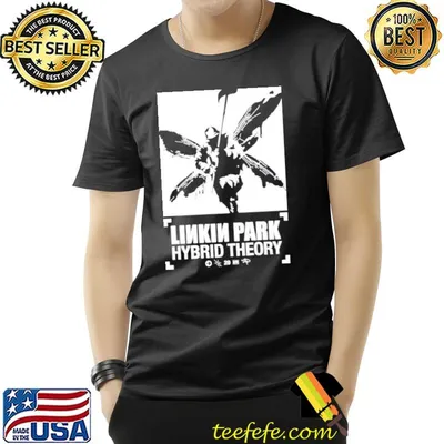 Logo hybrid theory trend personil retro rock band shirt