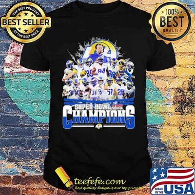 Los angeles rams super bowl lvI team champions shirt
