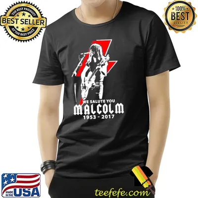 Malcolm young we salute you van halen music band shirt