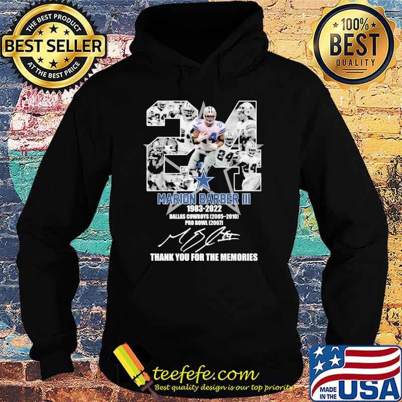 Marion barber III dallas cowboys pro bowl thank for memories signature s Hoodie Marion barber III dallas cowboys pro bowl thank for memories signature s Hoodie