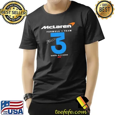 Mclaren f1 team 2022 daniel ricciardo car racing shirt