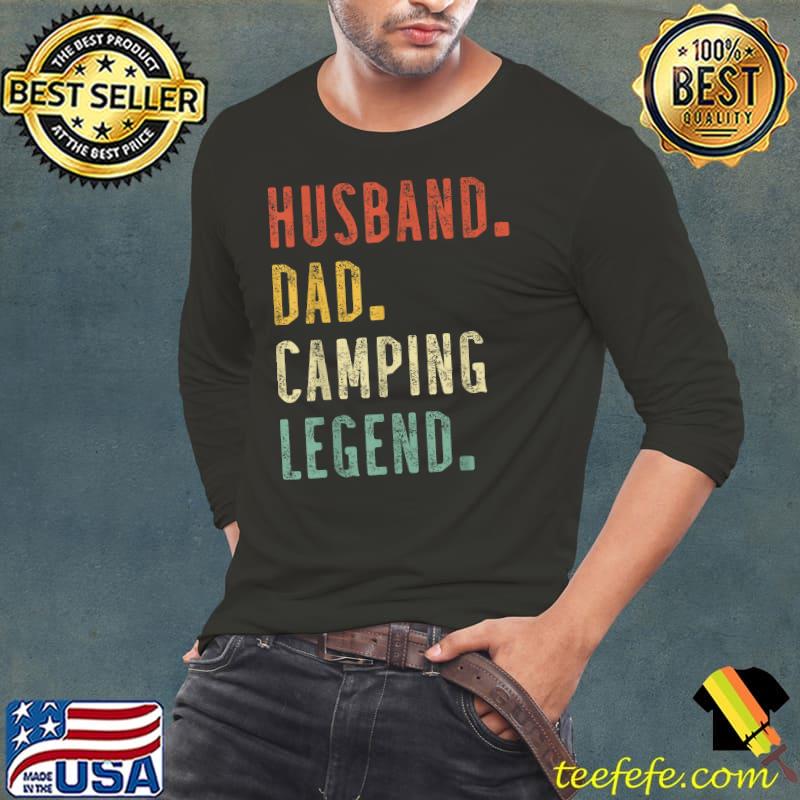 Mens Father's Day Funny Camper Husband Dad Camping Legend Vintage T-Shirt