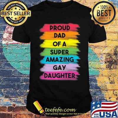 Mens Proud Dad Gay Daughter Coming Out Gay Pride Stuff Proud Ally Premium T-Shirt