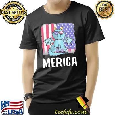 Merica dragon usa American flag shirt