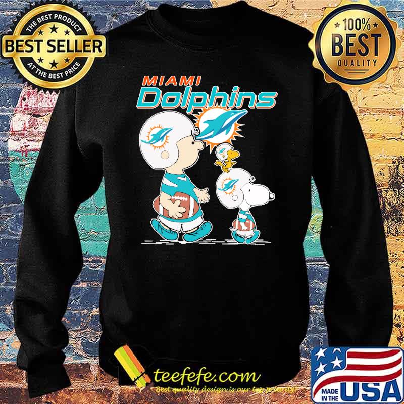 Miami Dolphins Lets Play Football Together Snoopy NFL Shirts Sweater Miami Dolphins Lets Play Football Together Snoopy NFL Shirts Sweater