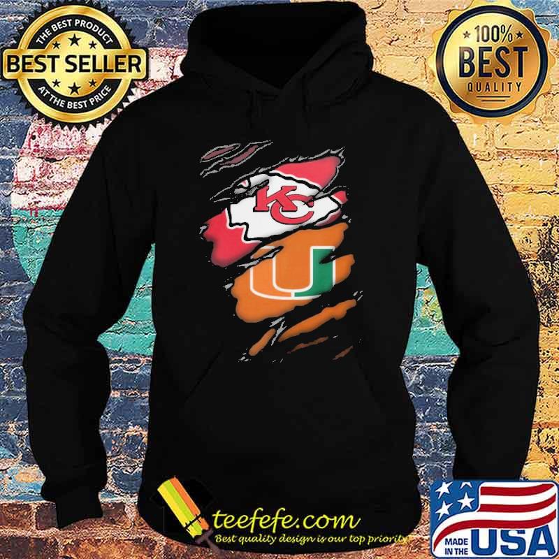 MiamI hurricanes and Kansas city Chiefs s Hoodie MiamI hurricanes and Kansas city Chiefs s Hoodie