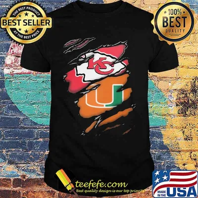 MiamI hurricanes and Kansas city Chiefs shirt