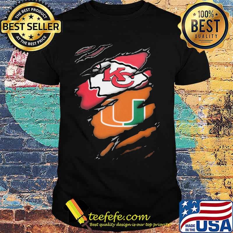 MiamI hurricanes and Kansas city Chiefs shirt