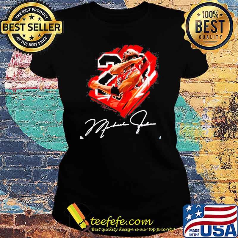 Michael Jordan 23 chicago bulls basketball signature s Ladies tee Michael Jordan 23 chicago bulls basketball signature s Ladies tee