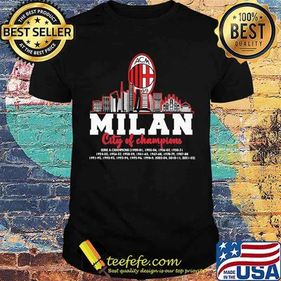 Milan city of champions serie champions shirt