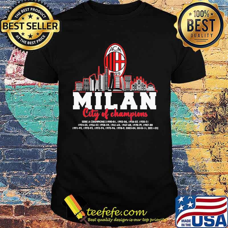 Milan city of champions serie champions shirt Milan city of champions serie champions shirt