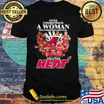 Never Underestimate A Woman Who Understands Basketball Who Loves Heat Shirt