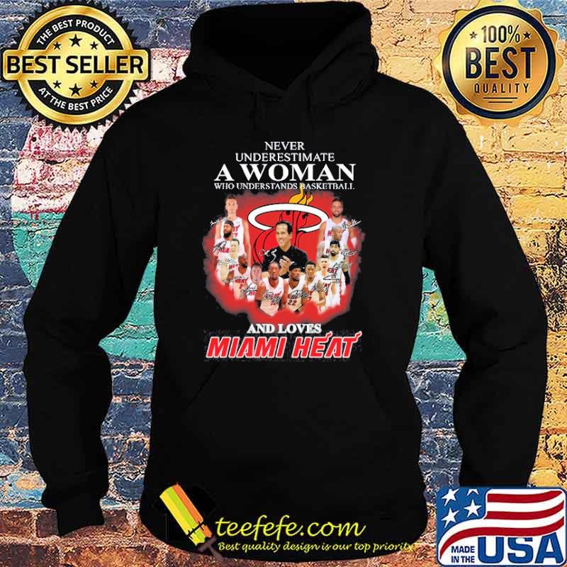 Never Underestimate A Woman Who Understands Basketball Who Loves Miami Heat Shirt Hoodie Never Underestimate A Woman Who Understands Basketball Who Loves Miami Heat Shirt Hoodie