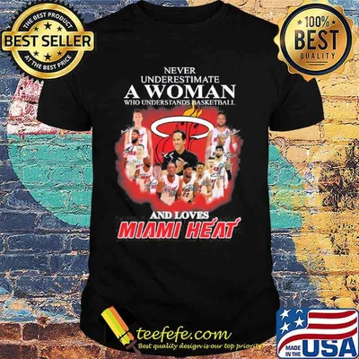 Never Underestimate A Woman Who Understands Basketball Who Loves Miami Heat Shirt