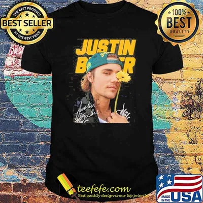 New signature justin Bieber flower retro shirt